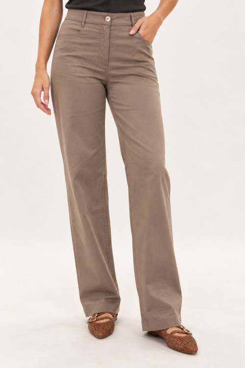Taupe Tailored Trousers Lookbook