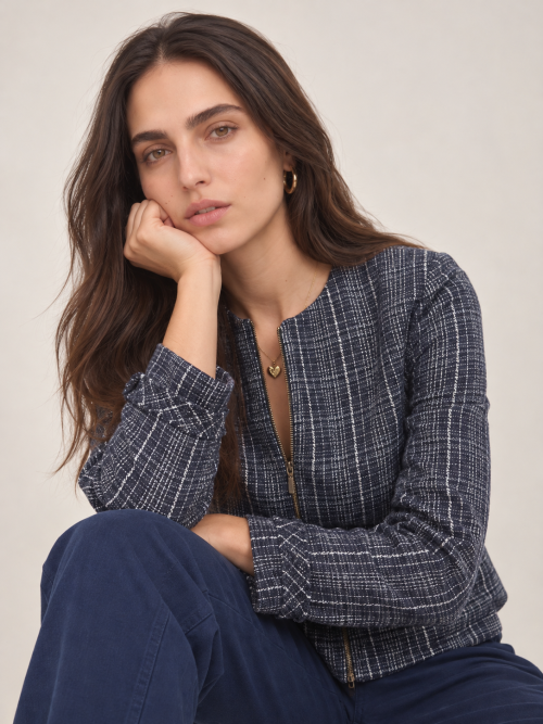 Contemplative Tweed Portrait