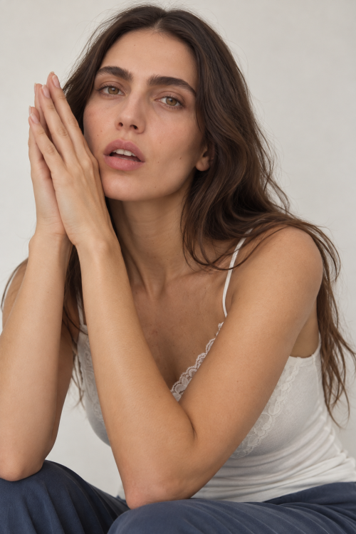 Intimate Editorial Portrait with Lace Camisole